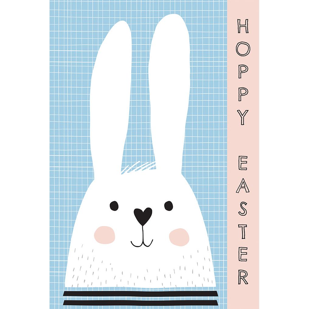 Blue Bunny Easter Egg Easter Card Son